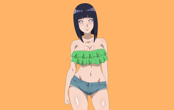 Girl, sexy, cleavage, naruto, shorts, boobs, anime, beautiful