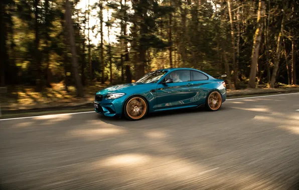 Picture asphalt, trees, BMW, G-Power, Competition, F87, BMW M2