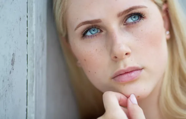 Eyes, girl, face, hair, peer, blonde