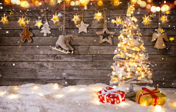 Picture Christmas, gifts, New year, herringbone, garland