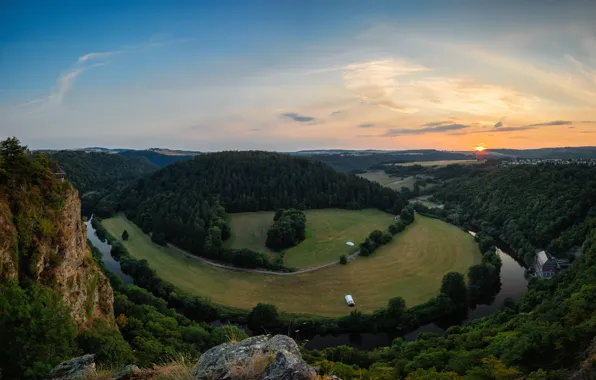 Field, forest, the sky, the