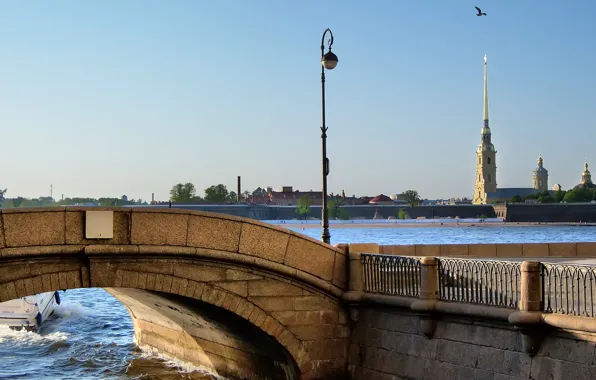 The sun, Saint Petersburg, The Hermitage, Neva, Petropavlivka
