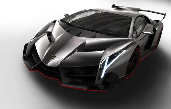 Lamborghini, The hood, Lights, Car, Lamborghini, The front, Veneno