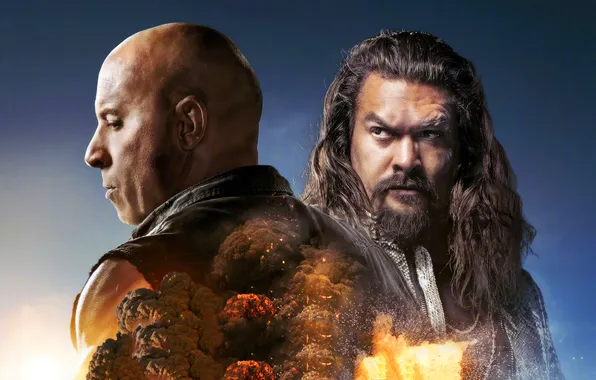 VIN Diesel, action, poster, Dante, Vin Diesel, Dominic Toretto, Jason Momoa, Jason Momoa