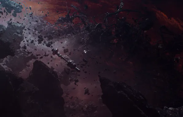 Picture space, asteroids, Rorschach, starship, False blindness, Danil Krivoruchko, Peter Watts, Blindsight