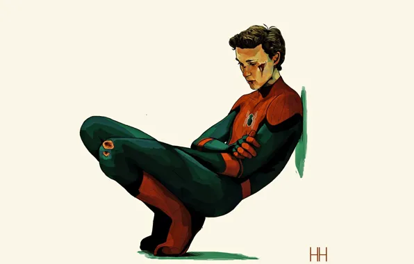 Blood, wounds, Tom Holland, Peter Packer, Spider Man Homecoming, Spider-man Return home