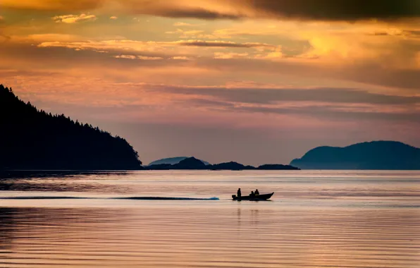 Picture fishing, fishing boat, fishermen, salmon fishing