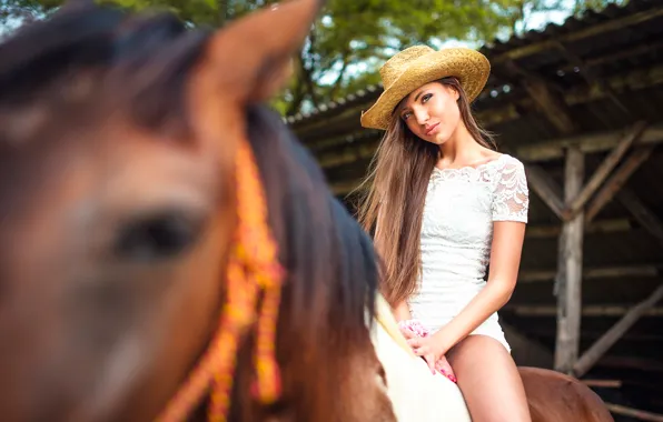 Girl, horse, hat, Life They Will Treat Guests, whohoo