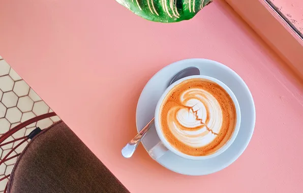 Table, chair, spoon, Cup, saucer