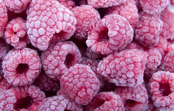 Picture frost, berries, raspberry, placer, a lot, frozen