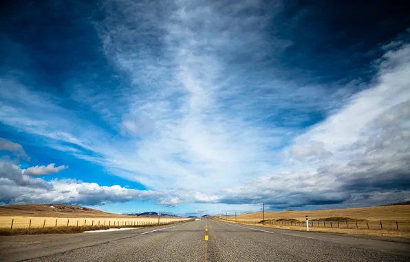 Picture road, Canada, british columbia, sky