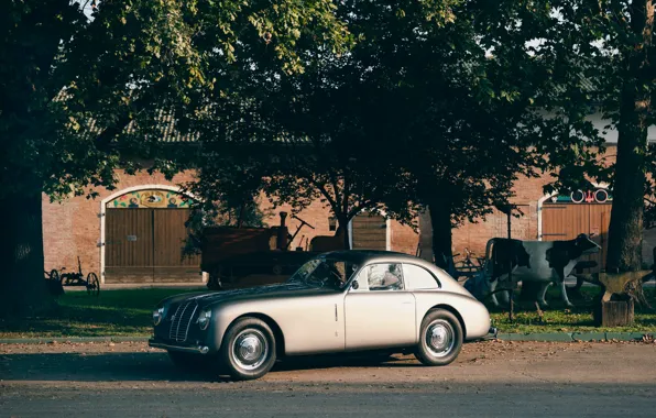 Picture car, Maserati, trees, 1949, Maserati A6 1500 GT