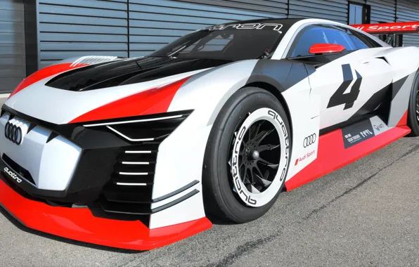 Audi, racing car, Vision, side view, 2018, Gran Turismo, E-Tron
