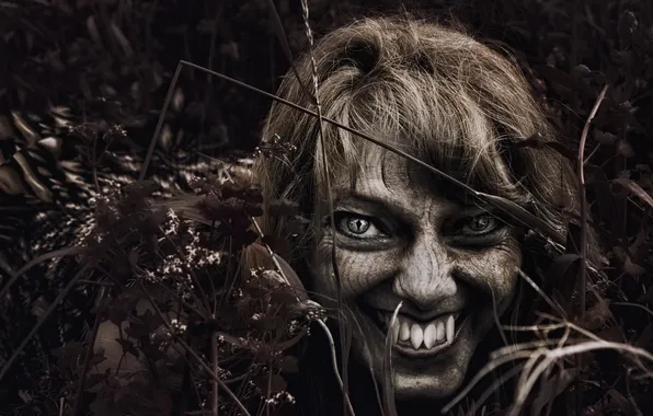 Girl, background, vampire