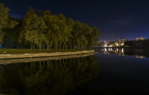 The sky, landscape, blue, surface, Park, reflection, thoughts, beauty
