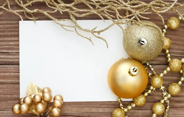 Balls, gold plated, Christmas decorations