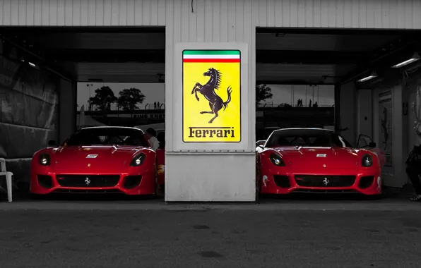 Picture Ferrari, boxes, ferrari 599xx