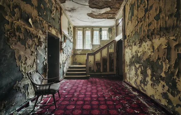 Background, wall, ladder