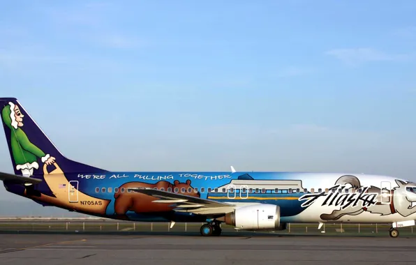 The sky, the plane, Alaska, airport