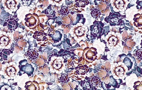 Flowers, background, texture, Pattern, Floral