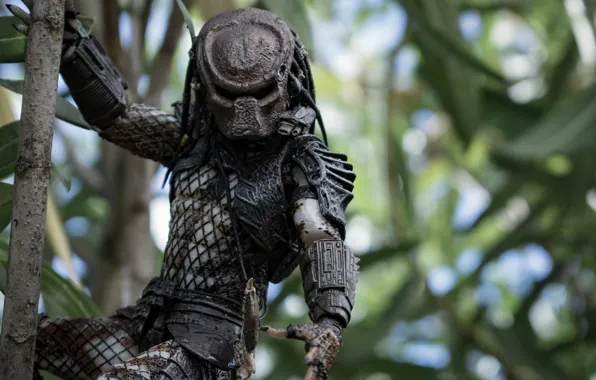 Picture toy, predator, helmet, figurine, thing