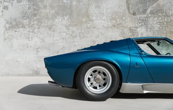 Close-up, Lamborghini, wheel, Lambo, 1970, Miura, Lamborghini Miura P400 S