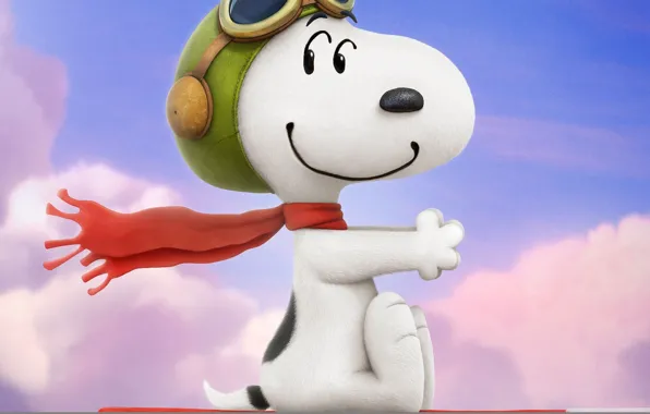 Cinema, sky, puppy, hat, dog, clouds, cartoon, movie