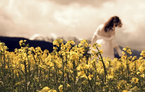 Girl, nature, mood