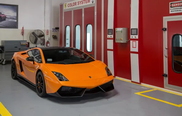 Picture Lamborghini, Orange, Gallardo, Box