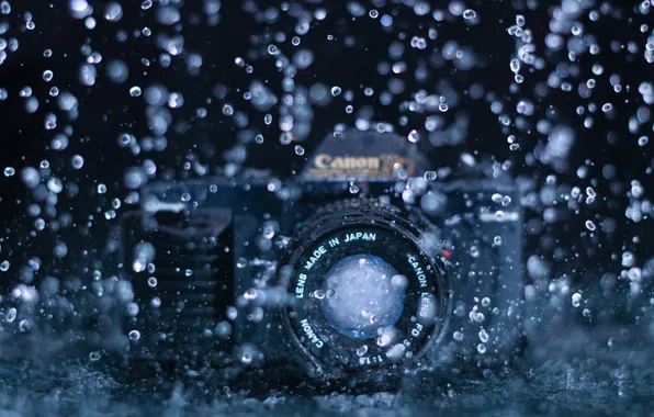 Picture drops, the camera, canon