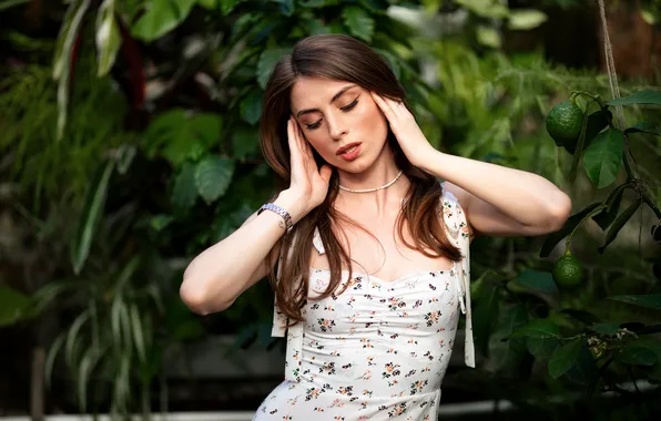 Girl, sweetheart, model, Watch, Wallpaper, Portrait, brown hair, beautiful