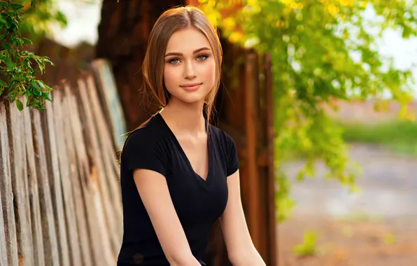 Picture girl, beautiful, sweet, portrait, modest