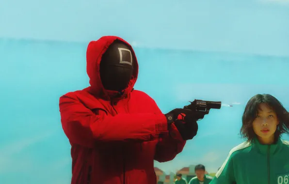 Girl, the film, shooting, the series, game, leading, squid game, squid game
