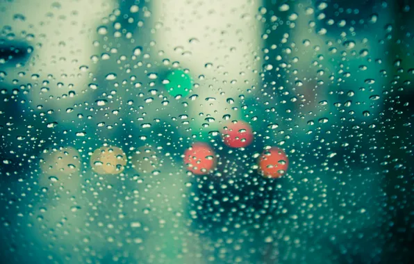 Picture glass, color, drops, macro, photo, rain, mood, Wallpaper