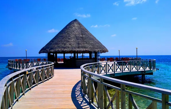 Picture the ocean, pier, Bungalow