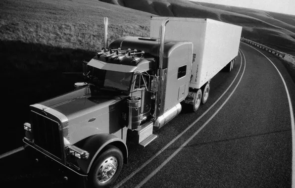Grass, hills, track, American, truck, tractor, the truck, Trak
