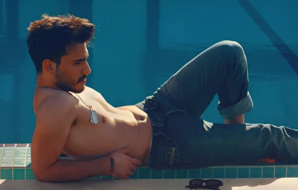 Pool, glasses, male, beard, guy, brunette