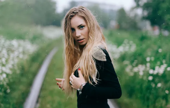 Picture look, girl, face, background, hair