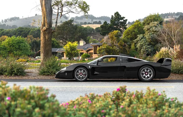 Picture black, Maserati, garden, supercar, black, MC12