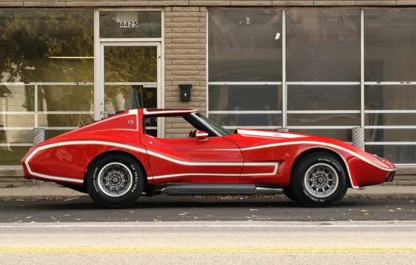 Red, street, Prototype, Corvette, prototype, Red, Spyder, white lines