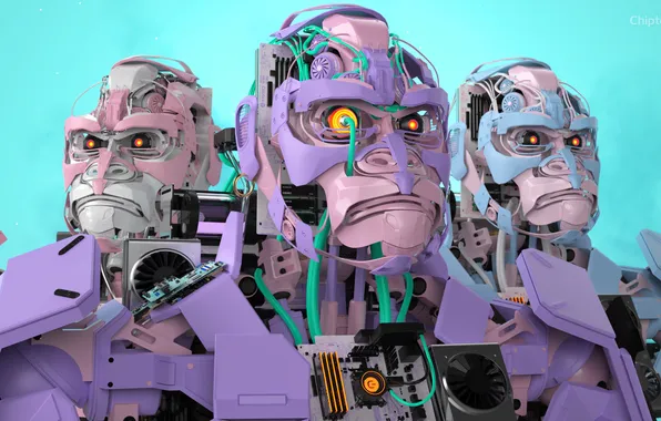 Picture robot, computer, digital art, CGI, technology, Mech Animals, computer parts, nft