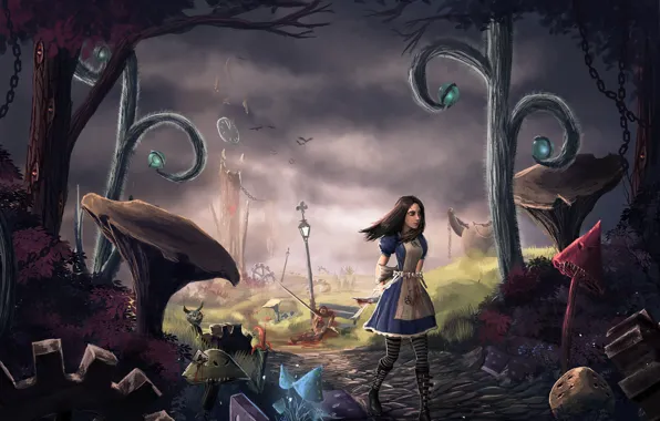 Picture art, wonderland, alice, Alice: Madness Returns