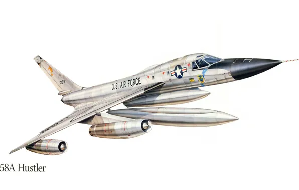 The plane, figure, bomber, USA, B-58