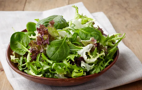 Greens, bowl, green salad