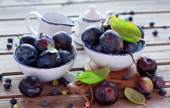 Picture blueberries, leaves, drain