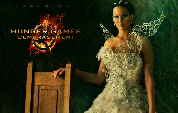 White, dress, wedding, Jennifer Lawrence, Jennifer Lawrence, Katniss Everdeen, Katniss Everdeen, The Hunger Games 2