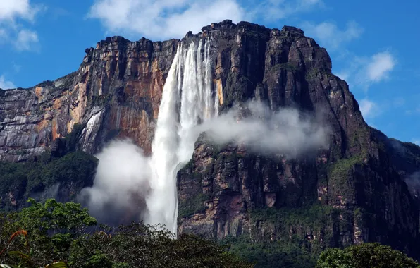 Picture waterfall, Venezuela, South America, Angel, Parque Nacional Canaima