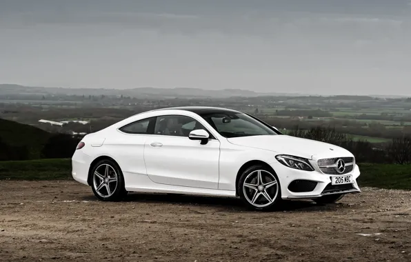 White, Mercedes-Benz, Mercedes, AMG, Coupe, C-Class, C205