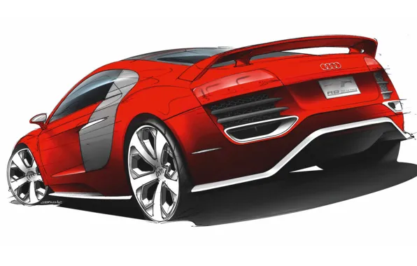 Audi, coupe, R8