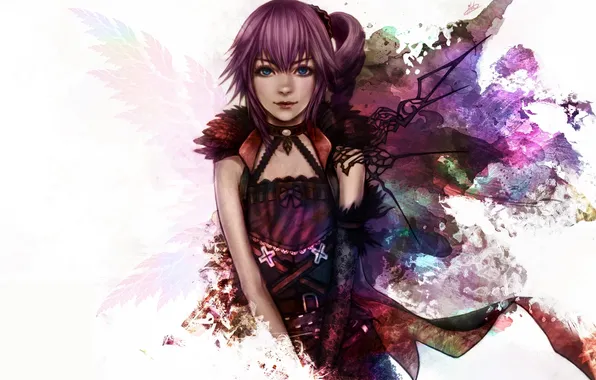 Picture look, girl, smile, paint, art, final fantasy xiii, lightning farron